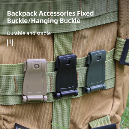 10 Pack Black MOLLE Clip Tactical Strap-Management Tool -  Ultralight Portable Backpack Buckle for Tactical Outdoor Gear Attachment.