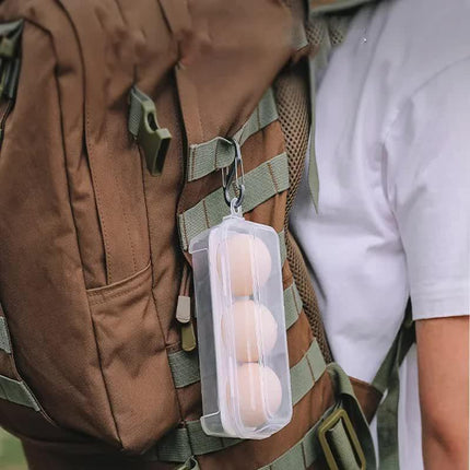 4 Pack Portable  8-Grid Shockproof Eggs Box With Egg Holder- Clear PP Plastic Storage Box, Secure Lock, Anti-Shock Tray for Outdoor Camping Picnic.