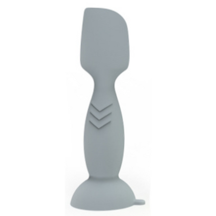4-Pack Grey Small Silicone Ointment Applicator Spatulas(10 CM x 3.3 CM) - Cream Spreader with Suction Base, Hygienic & Precise.