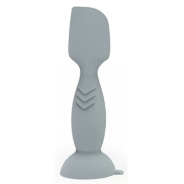 4-Pack Grey Small Silicone Ointment Applicator Spatulas(10 CM x 3.3 CM) - Cream Spreader with Suction Base, Hygienic & Precise.