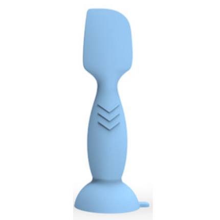 4-Pack Blue Small Silicone Ointment Applicator Spatulas(10 CM x 3.3 CM) - Cream Spreader with Suction Base, Hygienic & Precise.