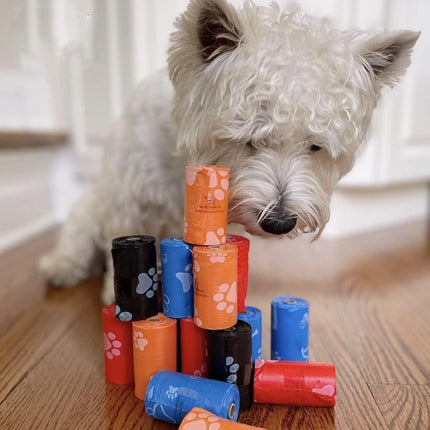 150-Count Biodegradable Dog Poop Bags with Bone Dispenser - Extra Thick Leak-Proof Pet Supplies.