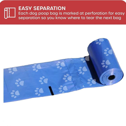 300-Count Biodegradable Dog Poop Bags with Bone Dispenser - Bulk Pack & Extra Thick, Leak-Proof Pet Supplies.