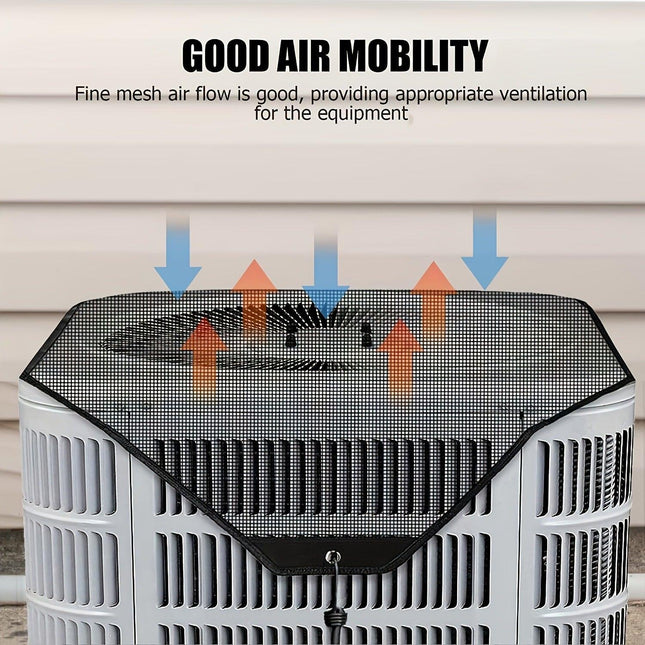2-Pack Ventilated Resin Mesh Outdoor Air Conditioner Cover(81x81cm / 32x32inch) - Anti-Sun Heat Reduction AC Unit Net for Exterior Use.