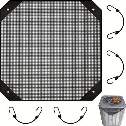 2-Pack Ventilated Resin Mesh Outdoor Air Conditioner Cover(91x91cm / 36x36inch) - Anti-Sun Heat Reduction AC Unit Net for Exterior Use.