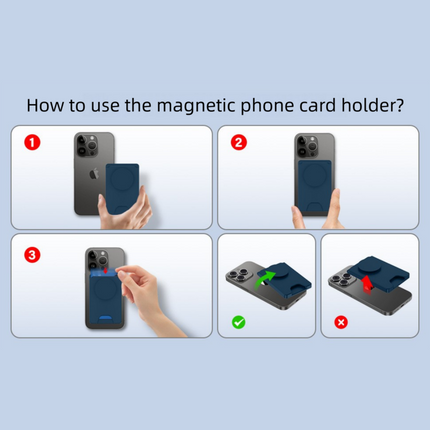 2-Pack 2-in-1 Black Magnetic Card Wallet Integrated Pop Airbag Stand(9.5x6x0.8 CM) - Including Magnetic Ring, for MagSafe Compatible iPhone 14/13/12 Series & Standard Phone Cases.