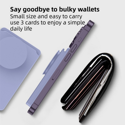 2-Pack 2-in-1 Green Magnetic Card Wallet Integrated Pop Airbag Stand(9.5x6x0.8 CM) - Including Magnetic Ring, for MagSafe Compatible iPhone 14/13/12 Series & Standard Phone Cases.