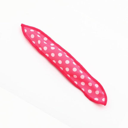 20-Pack Red Polka Dot Bow Sponge Hair Rollers Set -  Soft Sleep Pillow Lazy No-Heat Curler for Heatless Loose Curls Hair Style.