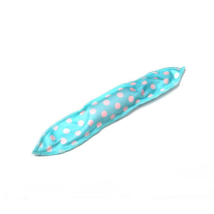 20-Pack Blue Polka Dot Bow Sponge Hair Rollers Set -  Soft Sleep Pillow Lazy No-Heat Curler for Heatless Loose Curls Hair Style.