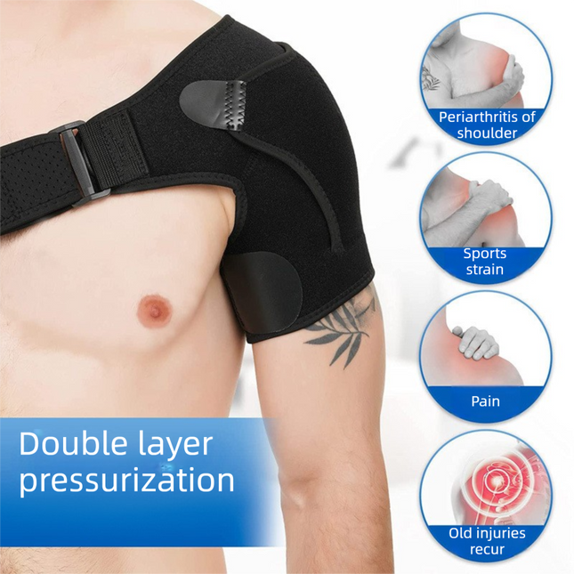 Adjustable Neoprene Sports Shoulder Brace - Compression Support for Dislocation, Strain Prevention, and Injury Recovery.
