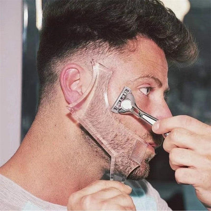 4-Pack Dual-Sided Beard Shaping Tool - Template Comb Set for Cheek, Neckline, and Jawline Grooming.