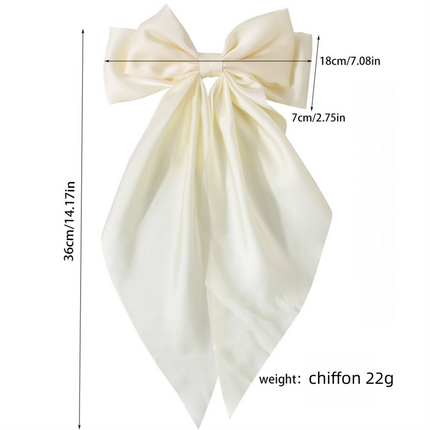 8-Color Set Luxury Satin Bow Hair Clips for Women - French Barrette Style, Sweet and Elegant Summer Hair Accessories.