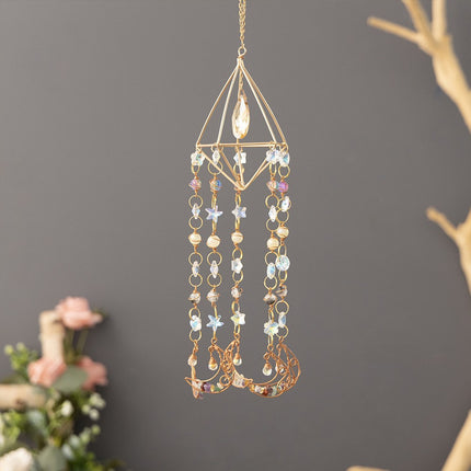 Mayday Handmade Agate Slice Prism - Multi-Faceted Crystal for Decorative Light Reflection.