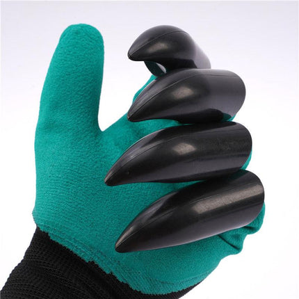 2-Pairs Green Waterproof and Puncture Resistant Gardening Gloves(L: 27CM) - Breathable Latex Foam Coated Work Gloves for Digging, Planting, and Yard Work.