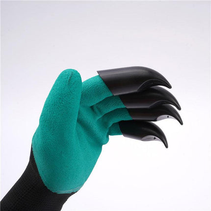 2-Pairs Green Waterproof and Puncture Resistant Gardening Gloves(L: 27CM) - Breathable Latex Foam Coated Work Gloves for Digging, Planting, and Yard Work.