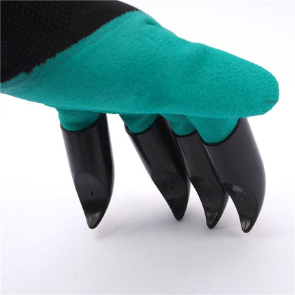 2-Pairs Green Waterproof and Puncture Resistant Gardening Gloves(L: 27CM) - Breathable Latex Foam Coated Work Gloves for Digging, Planting, and Yard Work.