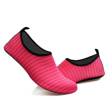 #44/45 Rose Red Quick-Dry Aqua Beach Water Shoes for Men and Women - Slip-On Lightweight Breathable Barefoot Swim Socks.