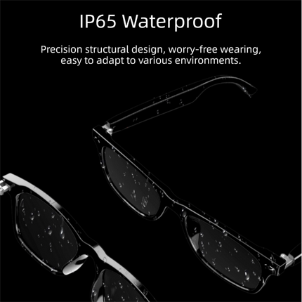 Pink-White Ultra-Light AI Smart Sunglasses - Immersive Stereo Sound, Clear Noise Reduction, IPX Waterproof, Comfortable & Stylish.