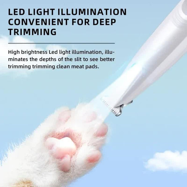 F6 Portable Pet Hair Detailed Trimmer(2 * 140mm Blades) - Cat & Dog Waterproof  Grooming Clipper with LED Light &  Display, Low-Noise Ceramic Blade.