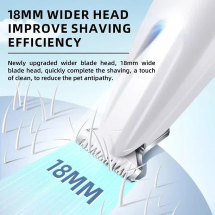 F6 Portable Pet Hair Detailed Trimmer(2 * 140mm Blades) - Cat & Dog Waterproof  Grooming Clipper with LED Light &  Display, Low-Noise Ceramic Blade.