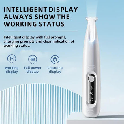 F6 Portable Pet Hair Detailed Trimmer(2 * 140mm Blades) - Cat & Dog Waterproof  Grooming Clipper with LED Light &  Display, Low-Noise Ceramic Blade.