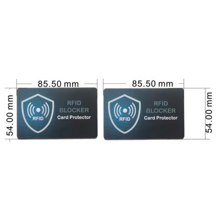 Black Style RFID & NFC Blocking Card Set (5 Pack) - Contactless NFC ID / Credit Card Protection, Anti-Skimming Shield for Wallet.
