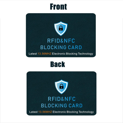 Dark Blue Style RFID & NFC Blocking Card Set (5 Pack) - Contactless NFC ID / Credit Card Protection, Anti-Skimming Shield for Wallet.
