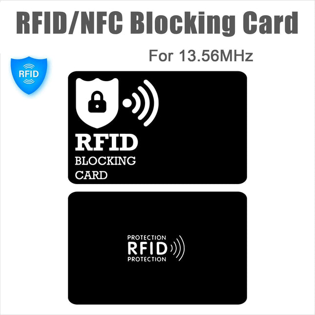 Dark Blue Style RFID & NFC Blocking Card Set (5 Pack) - Contactless NFC ID / Credit Card Protection, Anti-Skimming Shield for Wallet.