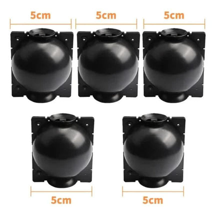5-Pack Black Reusable Plant Air Layering Propagation Pod (Diameter: 5cm) - Anti-Waterlogging Grafting Root Ball Rooting Device for Flower & Fruit Trees.
