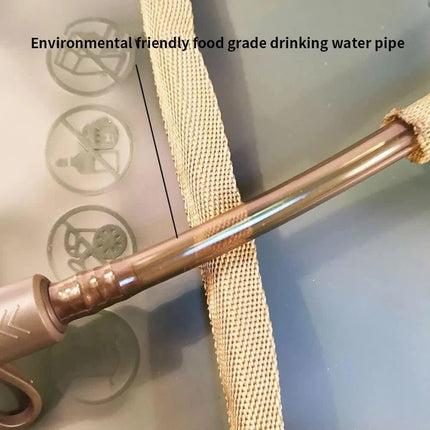 Outdoor Grey 3L Hydration Bladder for Running & Cycling - Eco-Friendly PEVA Material Water Reservoir Pack Insert with Bite Valve & 93CM Water Pipe.