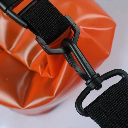 Orange 5L PVC Waterproof Swimming Bag Bonus with Waterproof Phone Pouch - Roll-Top Floating Dry Gear Bags for Beach, Kayaking & Outdoor Sports.