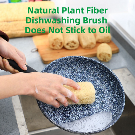 4-Pack Premium Soft Square Natural Loofah Segment Scrubber With Hanging Rope - Zero Waste Kitchen & Bath Loofah (Expands to >5cm Diameter & L 10CM).