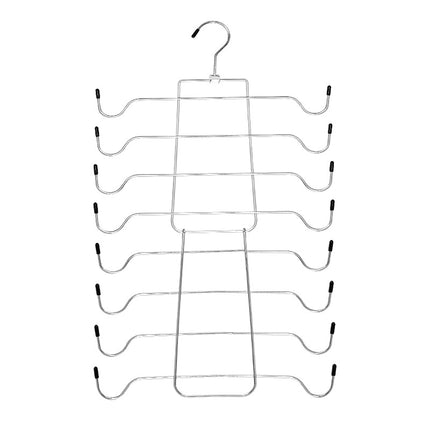 Foldable Vertical Layered Bra and Lingerie Organiser Hanger(8 Tier: 50.5X30.5cm) - Stainless Steel Space Saver for Underwear, Bras, and Tank Tops.