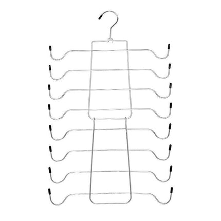 Foldable Vertical Layered Bra and Lingerie Organiser Hanger(8 Tier: 50.5X30.5cm) - Stainless Steel Space Saver for Underwear, Bras, and Tank Tops.