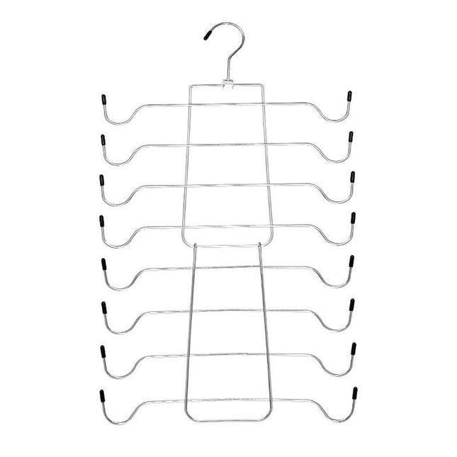 Foldable Vertical Layered Bra and Lingerie Organiser Hanger(8 Tier: 50.5X30.5cm) - Stainless Steel Space Saver for Underwear, Bras, and Tank Tops.