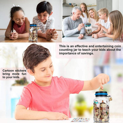 Digital Counting Money Box with Lock - AUD Australian Coin Compatible Piggy Bank for Kids & Adults (7.95x4.45in).