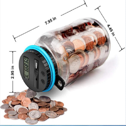 Digital Counting Money Box with Lock - AUD Australian Coin Compatible Piggy Bank for Kids & Adults (7.95x4.45in).