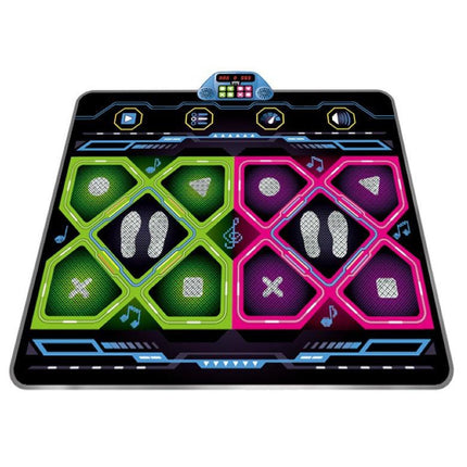 Kids Dual Player Interactive Electronic Dance Mat - Extra Large 105x90cm Anti-Slip Music Game Pad with Two Modes & Three Ways, No TV Required.