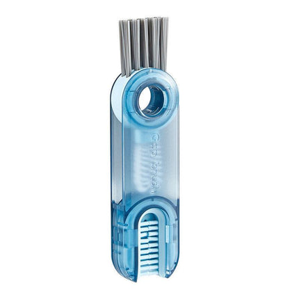 2-Packs 3-in-1 Blue Portable & Compact U-Shape Deeply-Cleaning Brush - Multi-Functional Gap Scrubber for Lids, Mugs, and Baby Bottles.