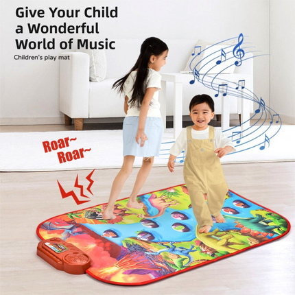 2-Pack Kids Multifunctional Electronic Dance Mat - Undersea World & Space Theme Play Mat with Sound Recognition for Early Education and Physical Exercise.