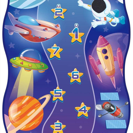 2-Pack Kids Multifunctional Electronic Dance Mat - Undersea World & Space Theme Play Mat with Sound Recognition for Early Education and Physical Exercise.