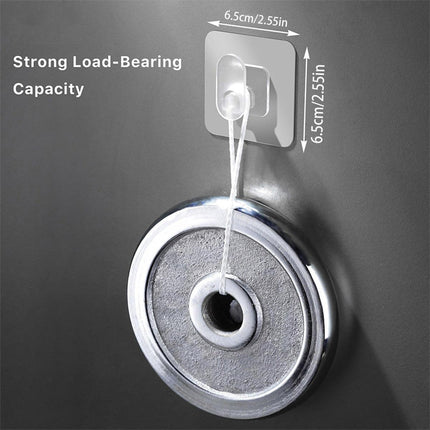9-Pack Bathroom & Kitchen Organiser Set: 5 Heavy-Duty Clear Adhesive Hooks + 4 Portable Toothbrush Holders(Random Color).