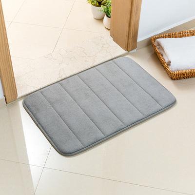 Grey Ultra-Absorbent Non-Slip Thickened Bath Mat(1.8x40x60CM) - Luxurious Durable Soft Floor Rug with Rubber Backing, Hand & Machine Washable Doormat for Bathroom & Entry.