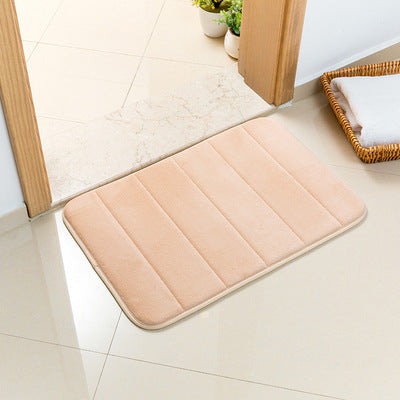 Khaki Ultra-Absorbent Non-Slip Thickened Bath Mat(1.8x40x60CM) - Luxurious Durable Soft Floor Rug with Rubber Backing, Hand & Machine Washable Doormat for Bathroom & Entry.