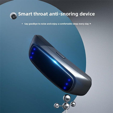 Black Smart Anti-Snoring Device - TENS Pulse Snore Stopper for Quieter Sleep.