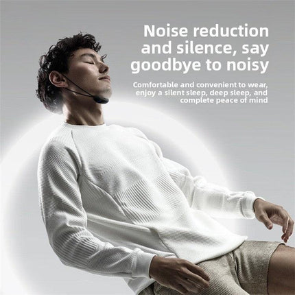 Black Smart Anti-Snoring Device - TENS Pulse Snore Stopper for Quieter Sleep.