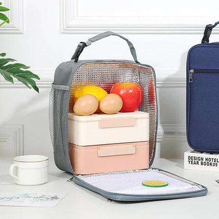 Green Insulated Lunch Bag with Shoulder Strap - Portable & Large Capacity Thermal Bento Tote.