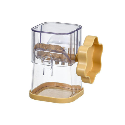 Yellow Manual Nut & Chocolate Grinder - Effortless Peanut Walnut Chopper - Easy Clean Kitchen Tool.