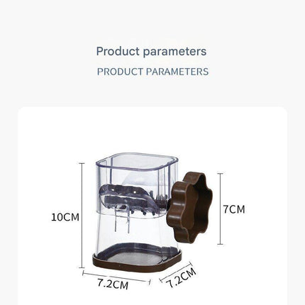 Yellow Manual Nut & Chocolate Grinder - Effortless Peanut Walnut Chopper - Easy Clean Kitchen Tool.