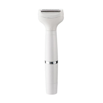 White 7-in-1 Multifunctional Electric Shaver for Women - USB Rechargeable Painless Hair Removal Epilator with Washable Heads for Face, Body & Eyebrows.